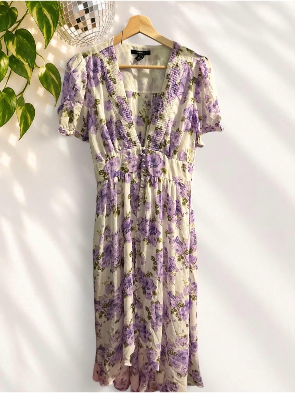 Floral Lavender Maxi Dress - Women
